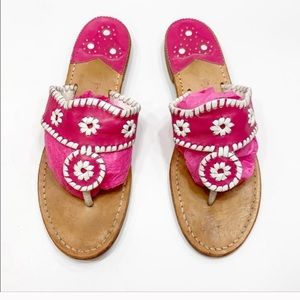 Jack Rogers Navajo Thong Sandals EUC Fuchsia 9